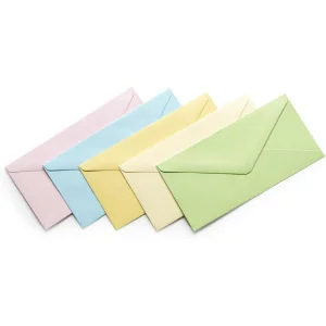 GALERIA PAPIERU Koperta 80mmx160mm satynowana mix kolor pastel130g. (50) 280498 - kp 0203340