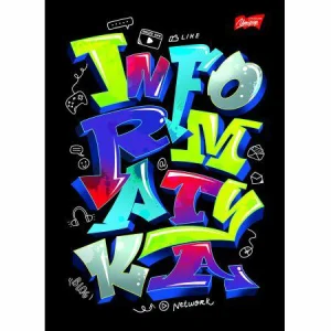 Zeszyt A5/60k kratka laminowany INFORMATYKA-ŚCIĄGA