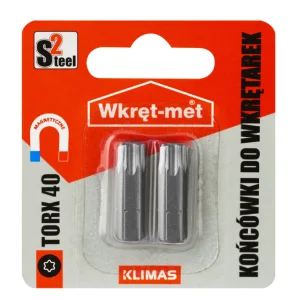 WKRĘT-MET Końcówki do wkrętarek TORX-40S2/2szt  R-TX-40S2