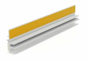 Listwa PVC dylatac.przyokienna BP12 3m MIDI Biała, 9/3mm z uszczelką 30szt/opak APU