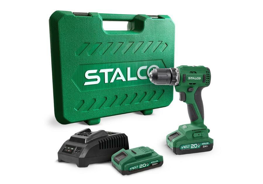 STALCO Wiertarko-wkrętarka DS20-55BL akumulatorowa 2x 2Ah  walizka  S-97310                                                                                                                                                       