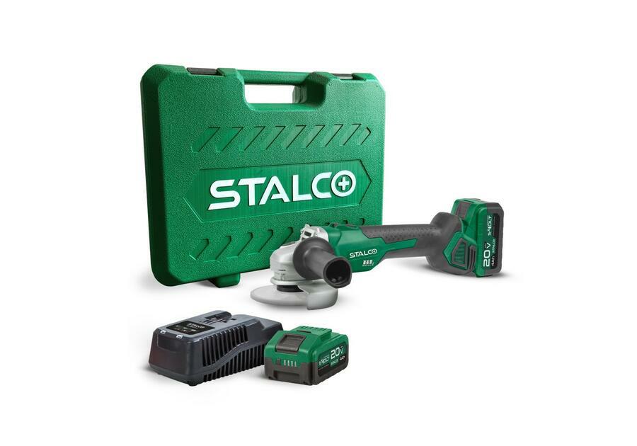 STALCO Szlifierka kątowa AGS20-125BL akumulatorowa 2x 4Ah S-97301