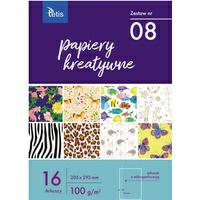 Zeszyt papierów kreatywnych A4/16k  Zestaw nr 10 100g  TETIS