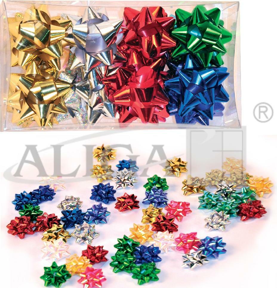 ALIGA Dekoracja Rozetka do prezentów 2,5cm 1"  Gwiazdka
