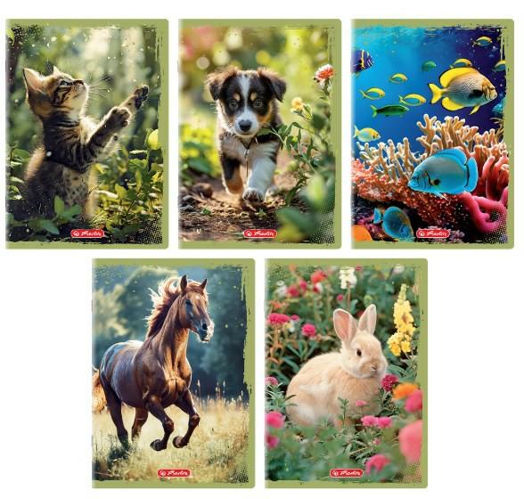 ZESZYT A5/16K HER ANIMALS GŁADKI 400196854 A`20 mix
