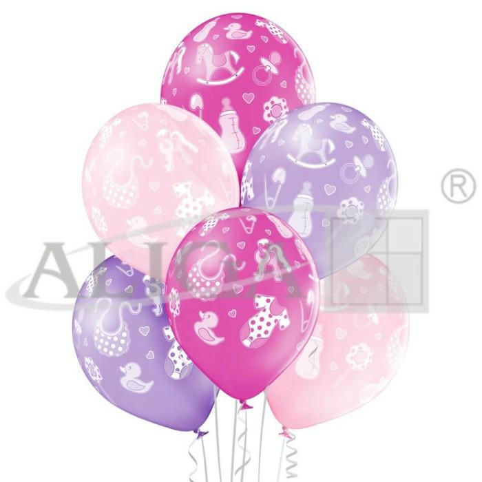 ALIGA Balony BN06-219 -Dla dziewczynki  6szt/op.                                                                                                                                                                                    