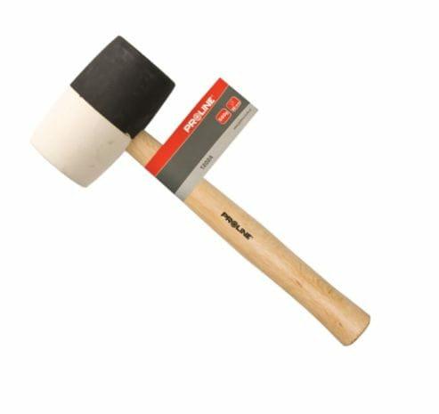 PROLINE Młotek gumowy czarno-biały 340g12022  drewniany trzonek