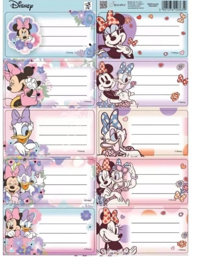 ASTRA Naklejki na zeszyty pasek/Minnie Mouse 200332