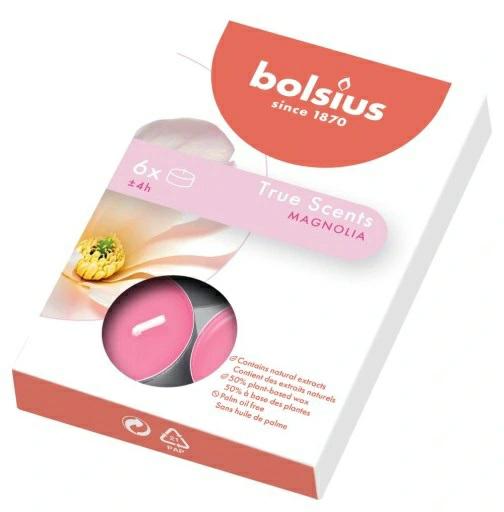 BOLSIUS PODGRZEWACZE ZAPACHOWE 4H6szt, MAGNOLIA